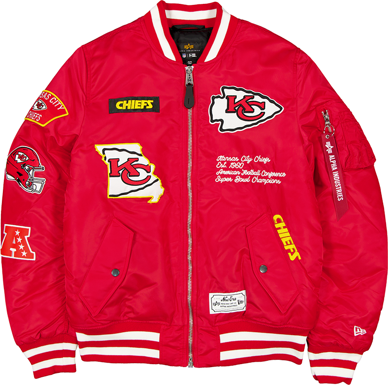 Alpha Industries x Kansas City Chiefs Red MA-1 Bomber Jacket