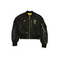 Alpha Industries x Brooklyn Dodgers Cooperstown Black and Gold Women's Cropped L-2B Bomber Jacket
