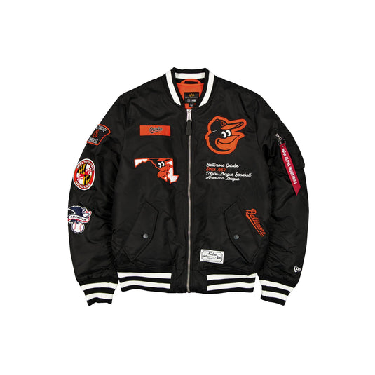 Alpha Industries x Baltimore Orioles Black MA-1 Bomber Jacket - New Era Cap