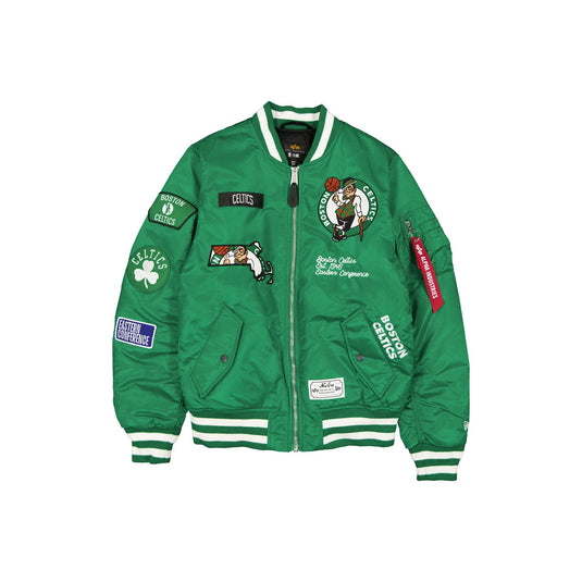 Alpha Industries x Boston Celtics Green MA-1 Bomber Jacket - New Era Cap