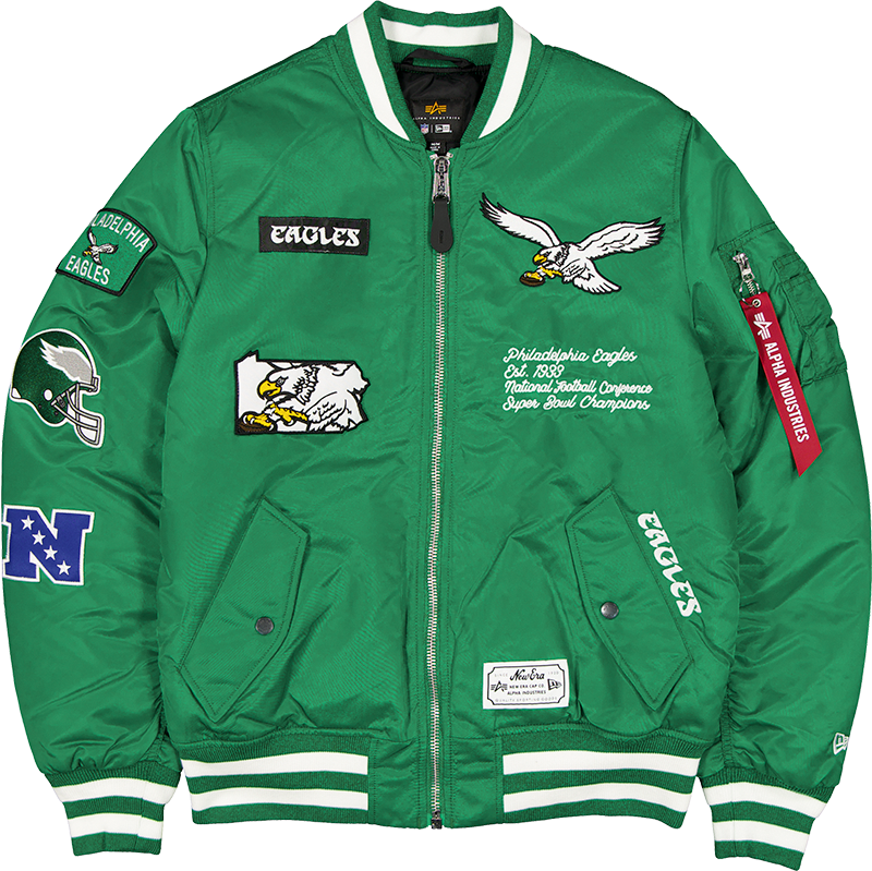 Alpha Industries x Philadelphia Eagles Historic Green MA-1 Bomber Jacket