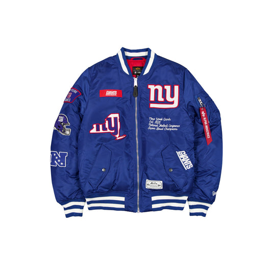 Alpha Industries x New York Giants Blue MA-1 Bomber Jacket - New Era Cap