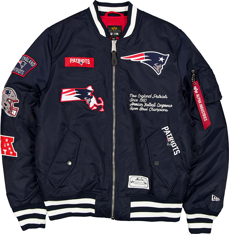 Alpha Industries x New England Patriots Navy MA-1 Bomber Jacket