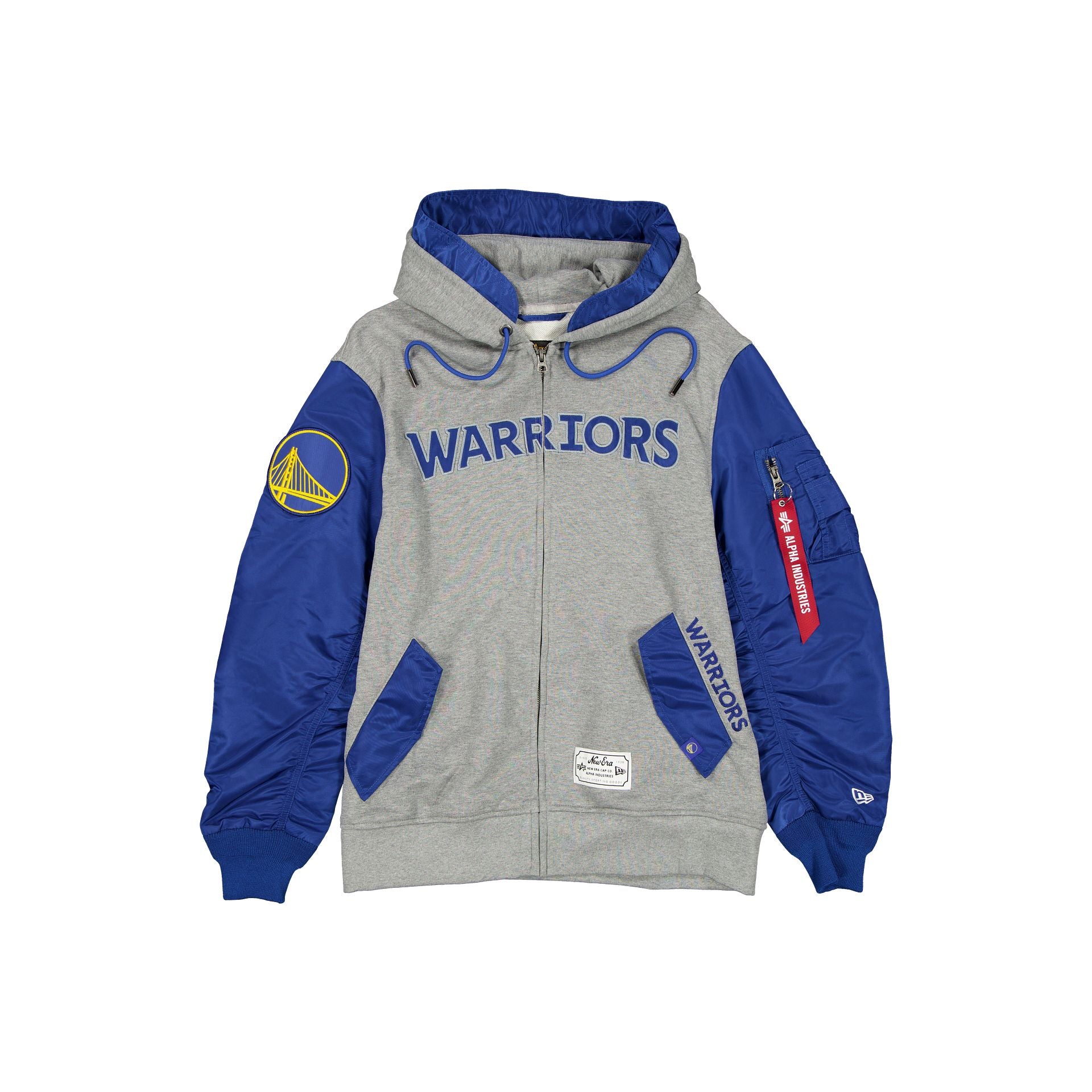 Alpha Industries x Golden State Warriors Gray MA-1 Full Zip Fleece