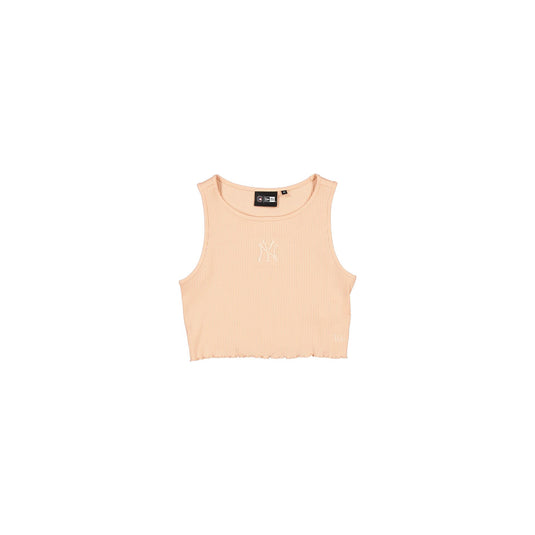 New York Yankees Tonel Cropped Rib Pastel Pink Women's Tank Top - New Era Cap