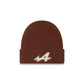 BWT Alpine F1 Team Deep Auburn Waffle Cuff Knit Beanie