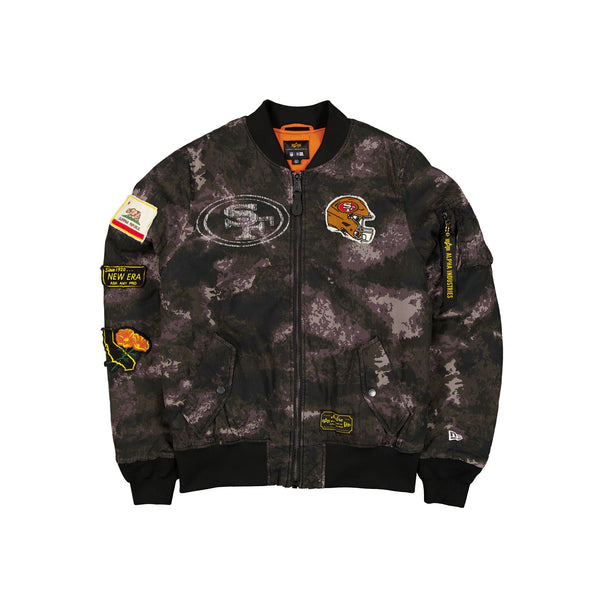 Alpha Industries x San Francisco 49ers Black Camo MA-1 Bomber