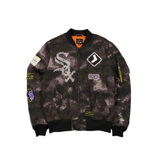 Alpha Industries x Chicago White Sox Black Camo MA-1 Bomber Jacket - New Era Cap