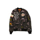 Alpha Industries x San Francisco Giants Black Camo MA-1 Bomber Jacket
