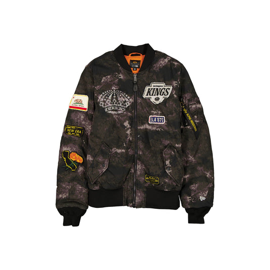 Alpha Industries x Los Angeles Kings Black Camo MA-1 Bomber Jacket - New Era Cap