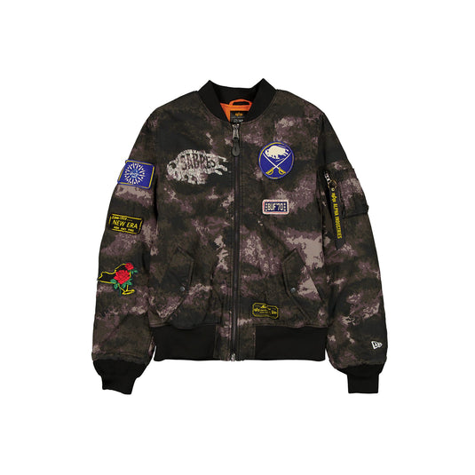 Alpha Industries x Buffalo Sabres Black Camo MA-1 Bomber Jacket - New Era Cap