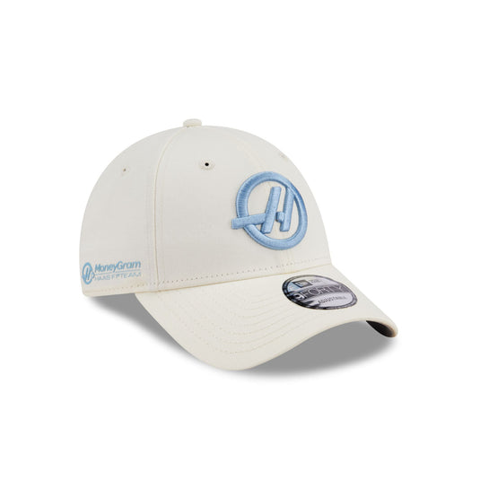 TGR Haas F1 Team Chrome White 9FORTY Adjustable Hat - New Era Cap
