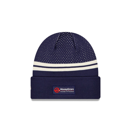 MoneyGram Haas F1 Team Light Navy Cuff Knit Beanie