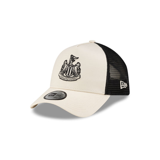 Newcastle United FC Light Cream 9FORTY A-Frame Trucker Hat - New Era Cap