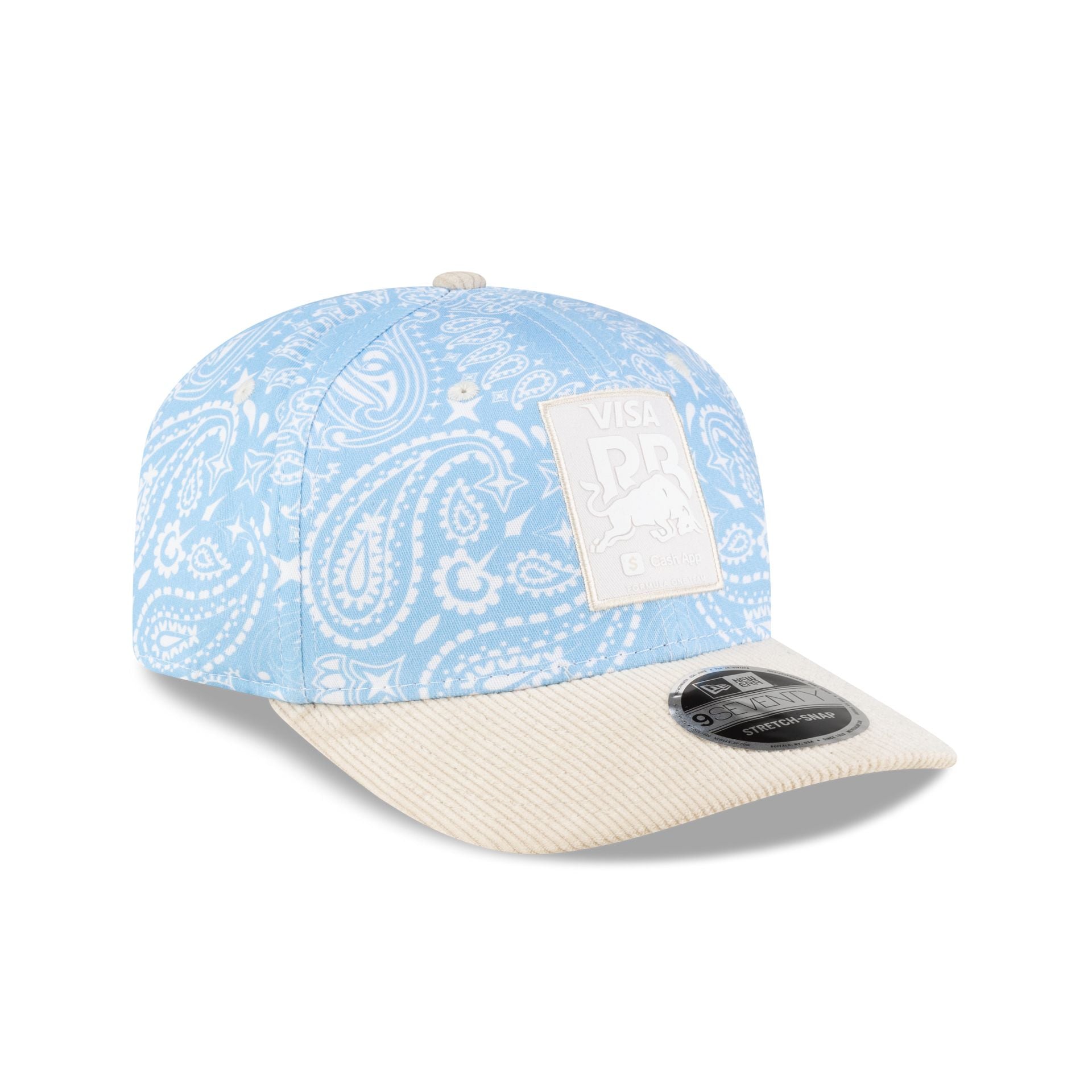 Visa Cash App Racing Bulls Soft Blue Paisley 9SEVENTY Stretch-Snap Hat