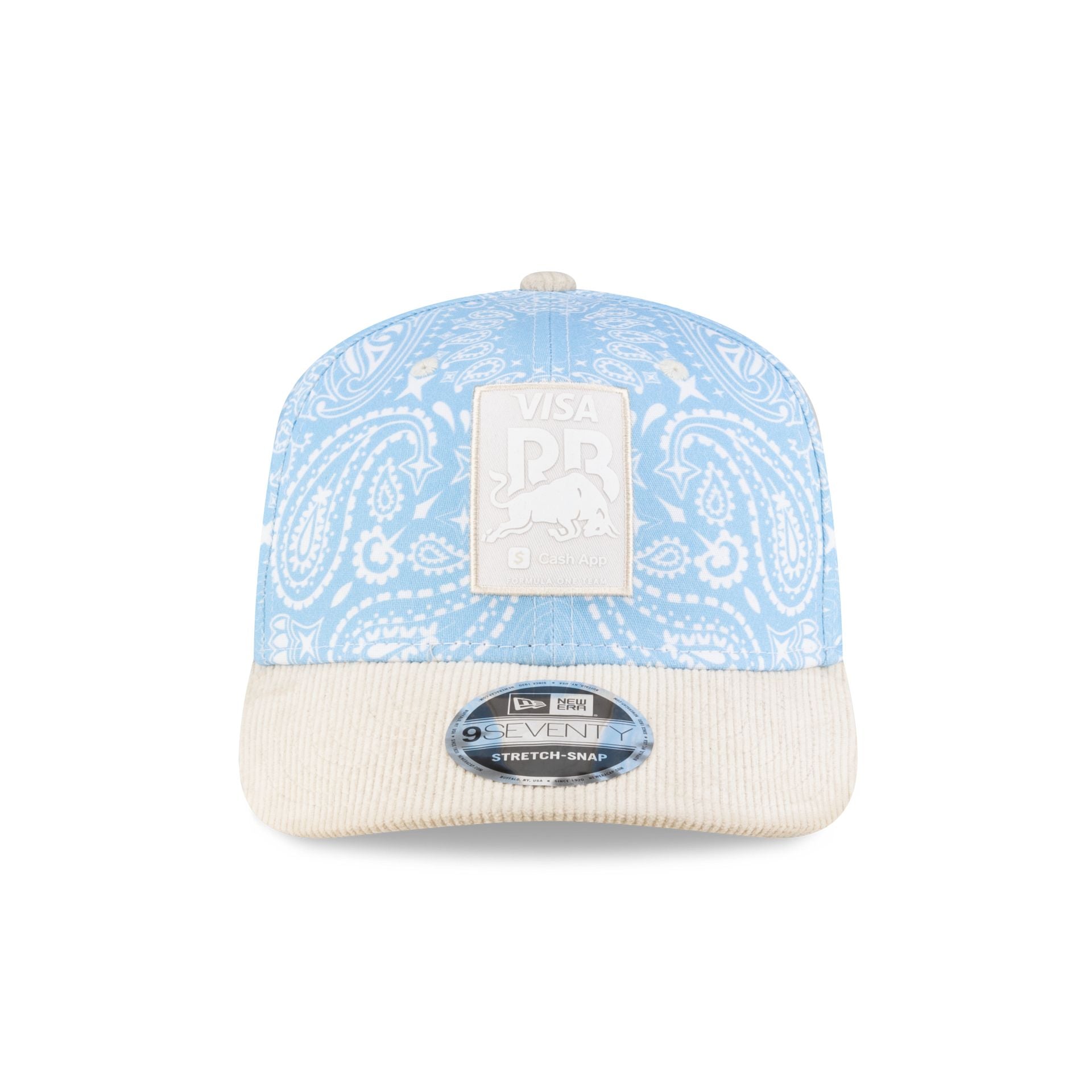 Visa Cash App Racing Bulls Soft Blue Paisley 9SEVENTY Stretch-Snap Hat