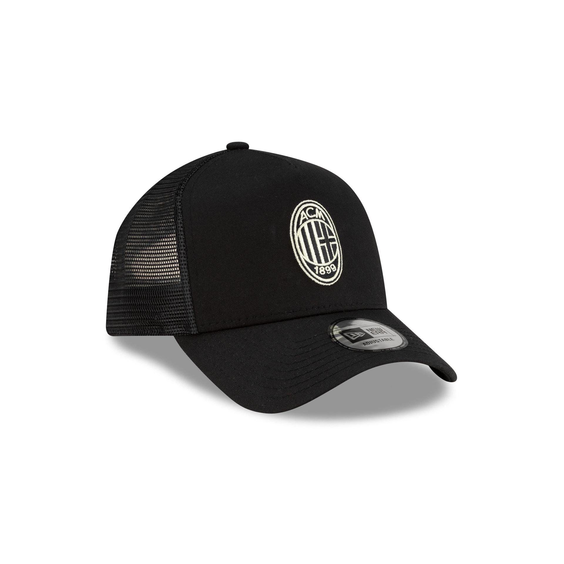 AC Milan Black 9FORTY A-Frame Trucker Hat
