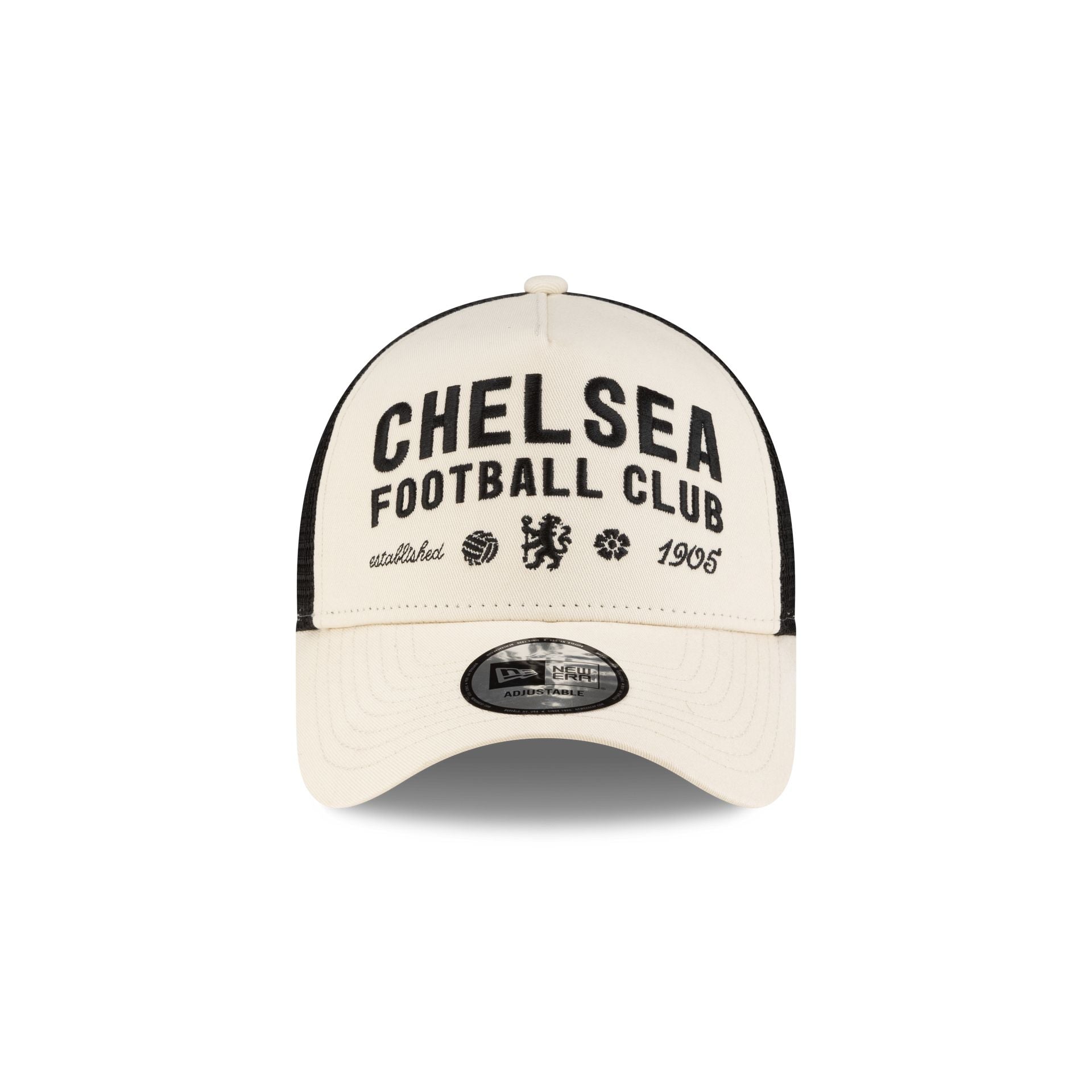 Chelsea FC Light Cream 9FORTY A-Frame Trucker Hat