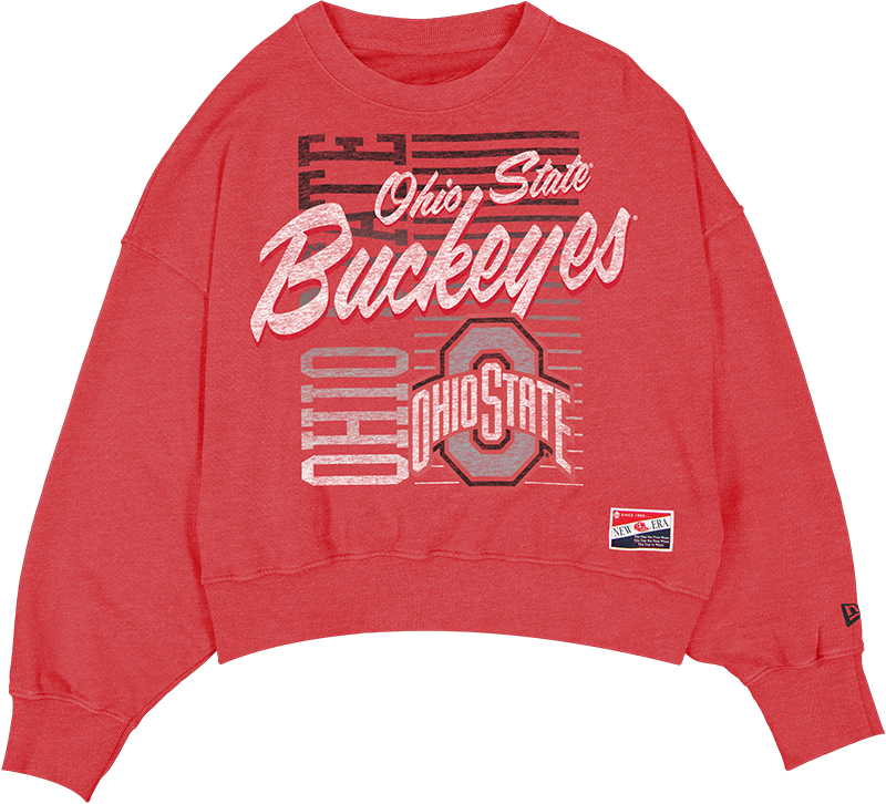Ohio State Buckeyes Throwback Women's Washed Crewneck