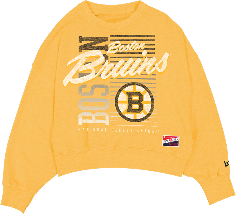 Boston Bruins Throwback Women's Washed Crewneck