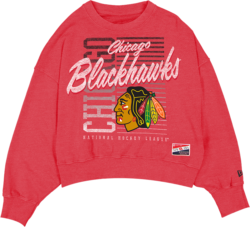 Chicago Blackhawks Throwback Women's Washed Crewneck