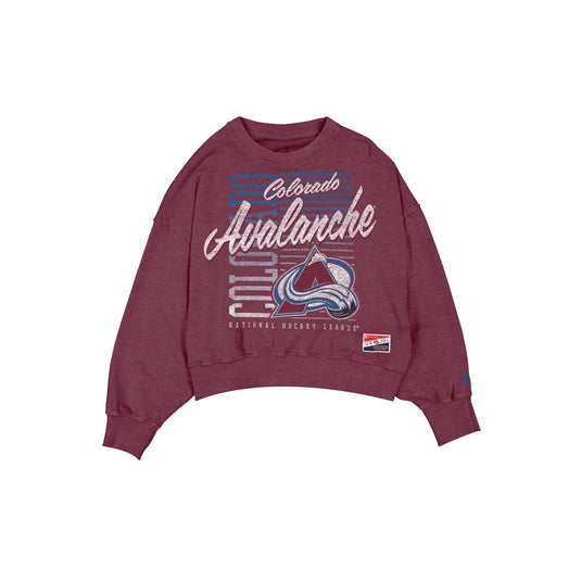 Colorado Avalanche Throwback Women's Washed Crewneck - New Era Cap