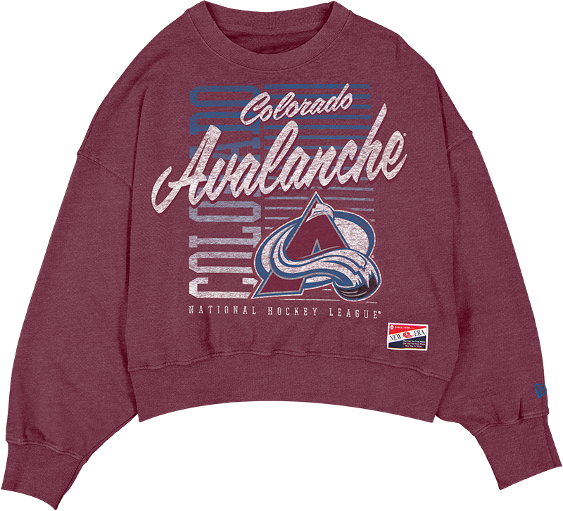 Colorado Avalanche Throwback Women's Washed Crewneck