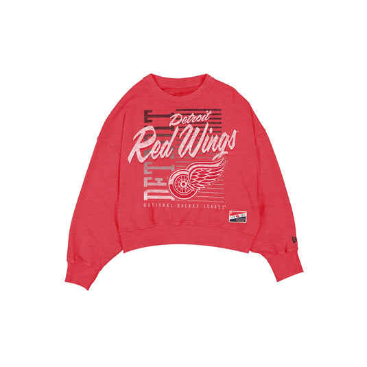 Detroit Red Wings Throwback Women's Washed Crewneck - New Era Cap