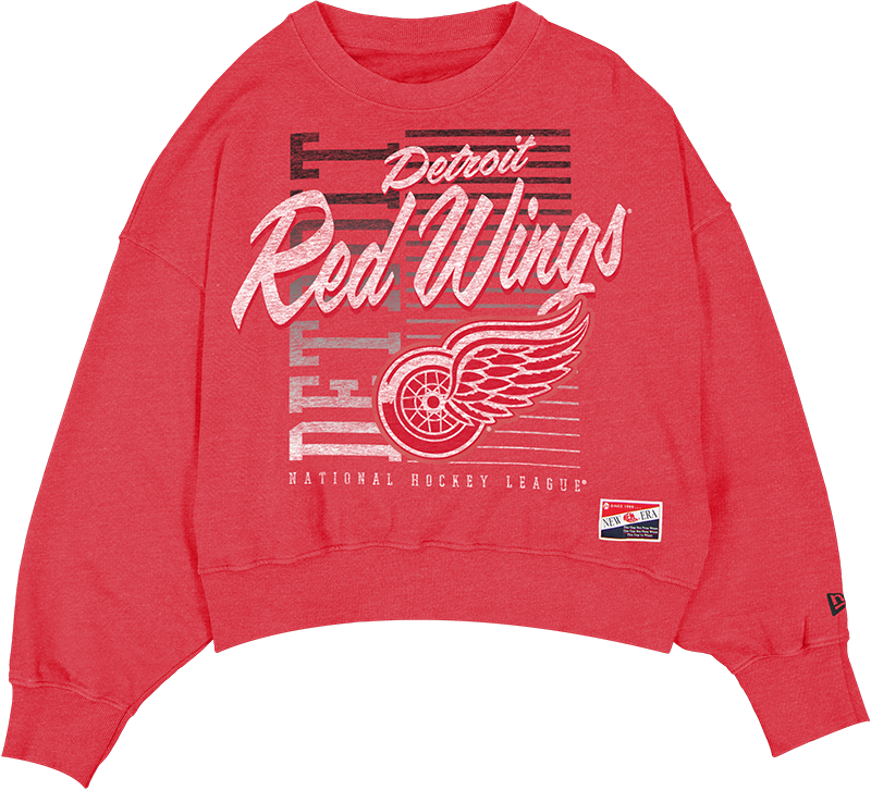 Detroit Red Wings Throwback Women's Washed Crewneck