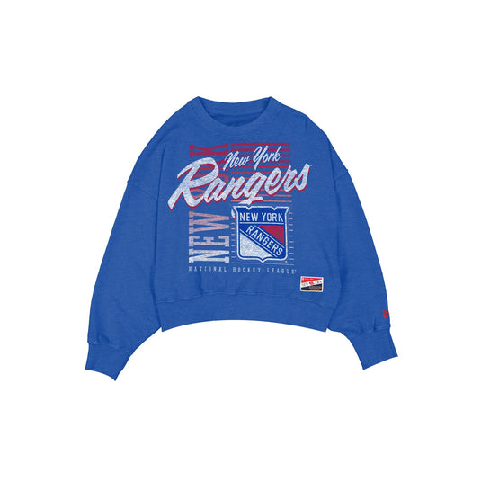 New York Rangers Throwback Women's Washed Crewneck - New Era Cap