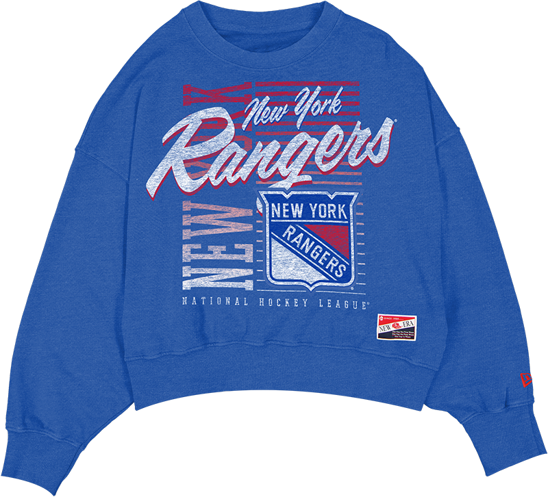 New York Rangers Throwback Women's Washed Crewneck