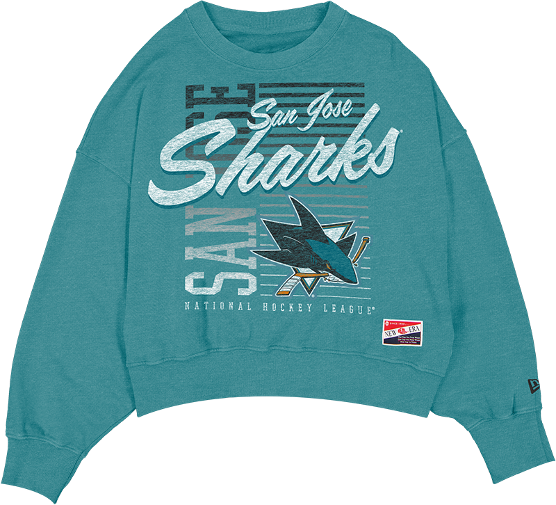 San Jose Sharks Throwback Women's Washed Crewneck