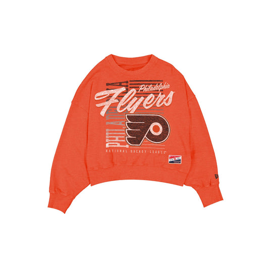 Philadelphia Flyers Throwback Women's Washed Crewneck - New Era Cap