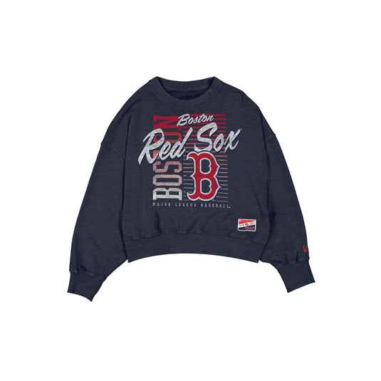 Boston Red Sox Throwback Women's Washed Crewneck - New Era Cap