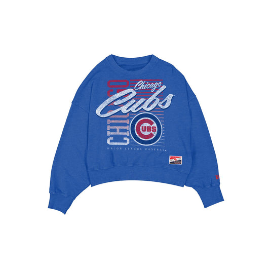 Chicago Cubs Throwback Women's Washed Crewneck - New Era Cap