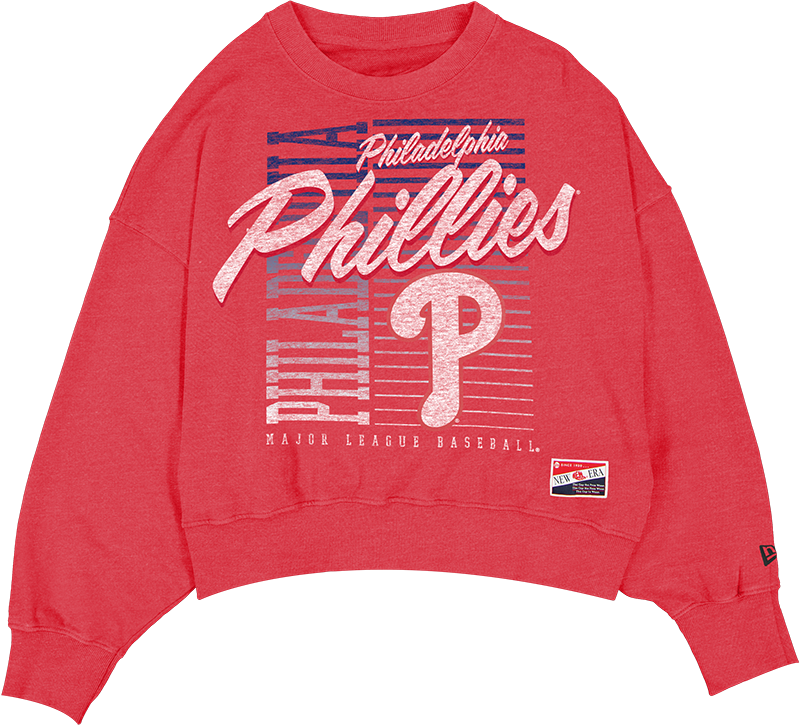 Philadelphia Phillies Throwback Women's Washed Crewneck