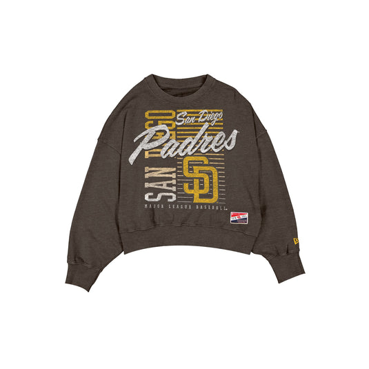 San Diego Padres Throwback Women's Washed Crewneck - New Era Cap