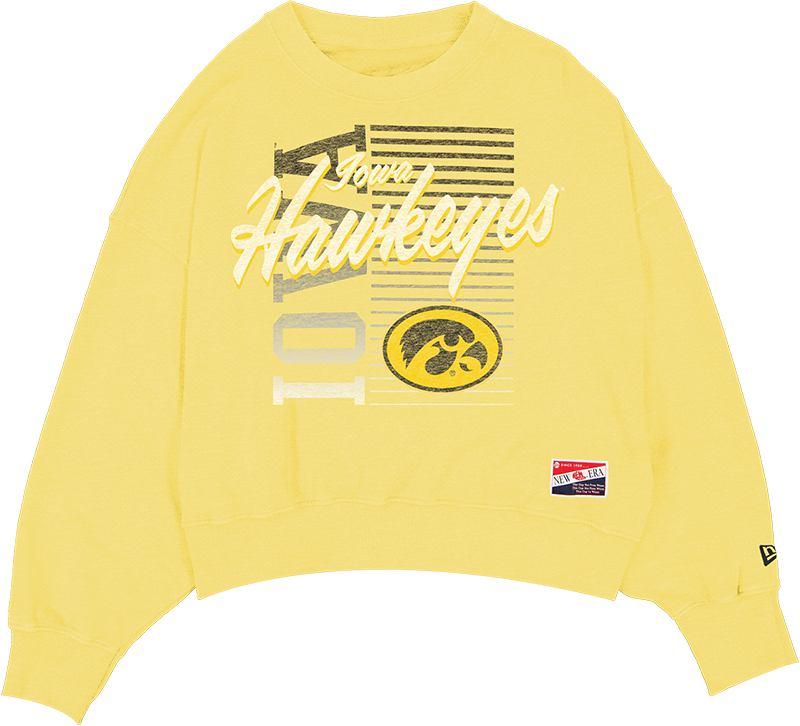 Iowa Hawkeyes Throwback Women's Washed Crewneck