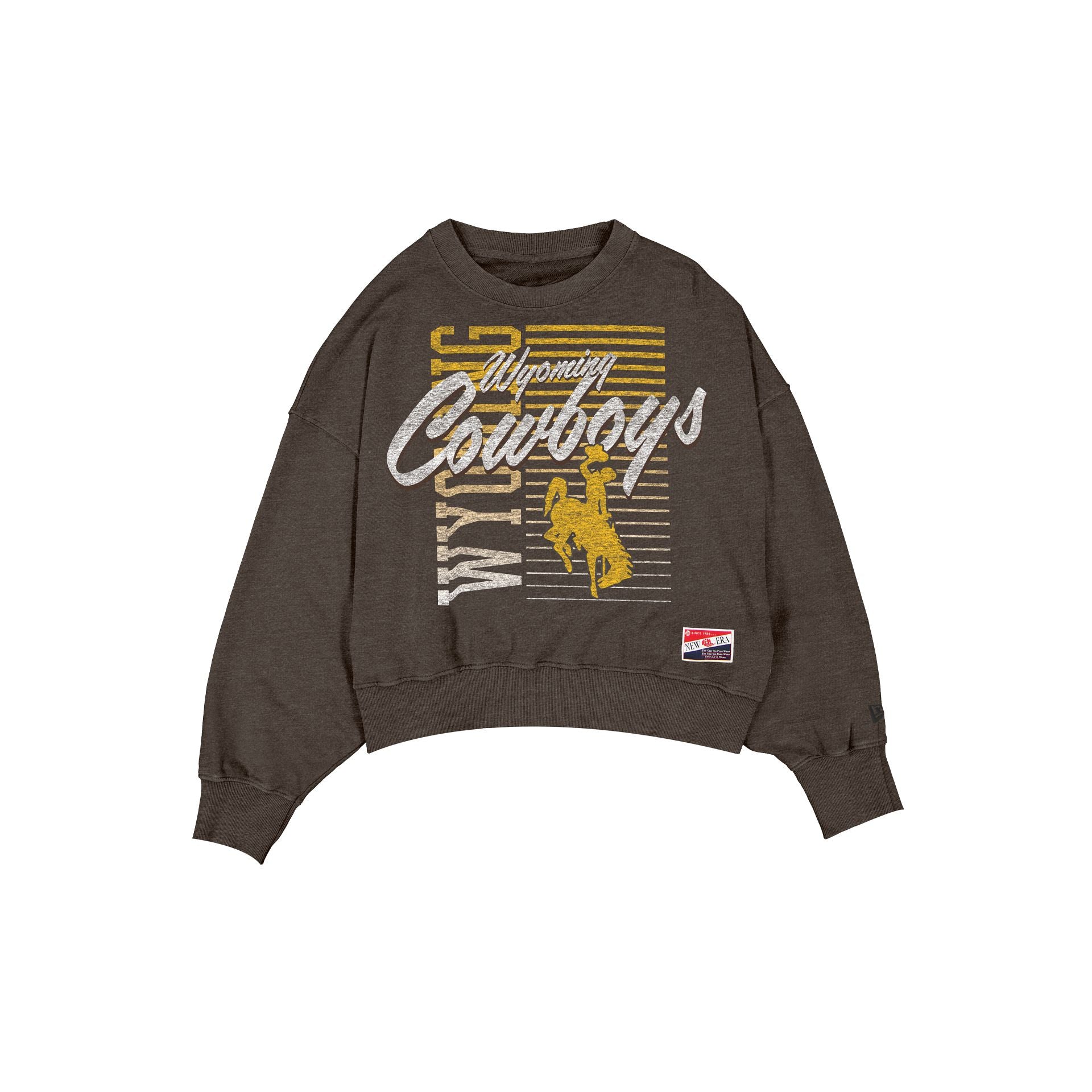 Wyoming Cowboys Throwback Women's Washed Crewneck
