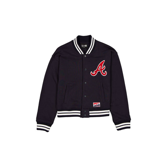 Atlanta Braves Throwback Women's Snap Front Jacket - New Era Cap
