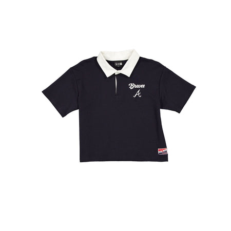 Atlanta Braves Throwback Women's Cropped Polo