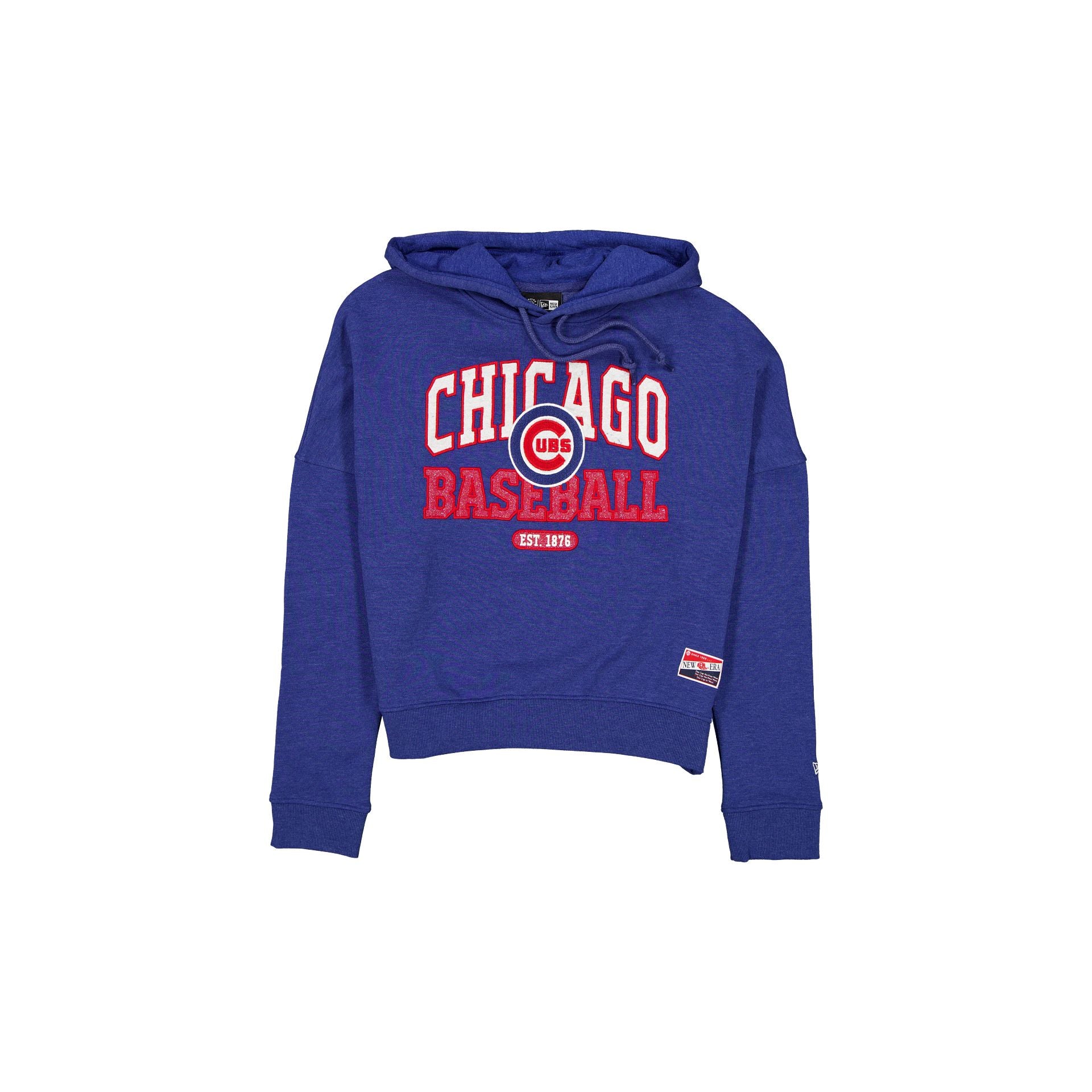 Chicago Cubs Throwback Women's Glitter Hoodie