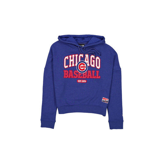 Chicago Cubs Throwback Women's Glitter Hoodie - New Era Cap