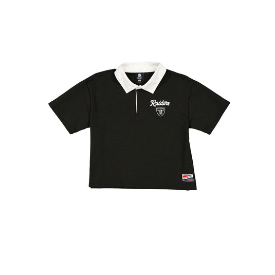 Las Vegas Raiders Throwback Women's Cropped Polo - New Era Cap