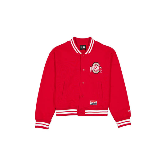 Ohio State Buckeyes Throwback Women's Snap Front Jacket - New Era Cap