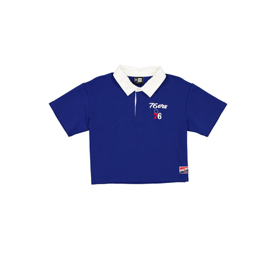 Philadelphia 76ers Throwback Women's Cropped Polo - New Era Cap