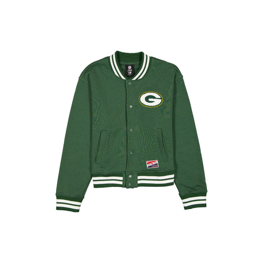 Green Bay Packers Throwback Women's Snap Front Jacket - New Era Cap