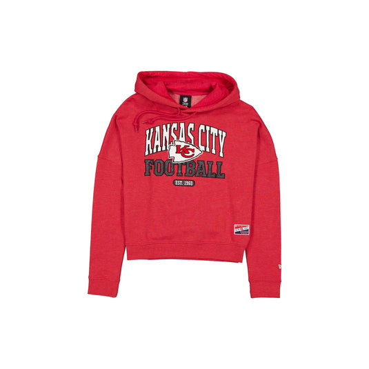 Kansas City Chiefs Throwback Women's Glitter Hoodie - New Era Cap