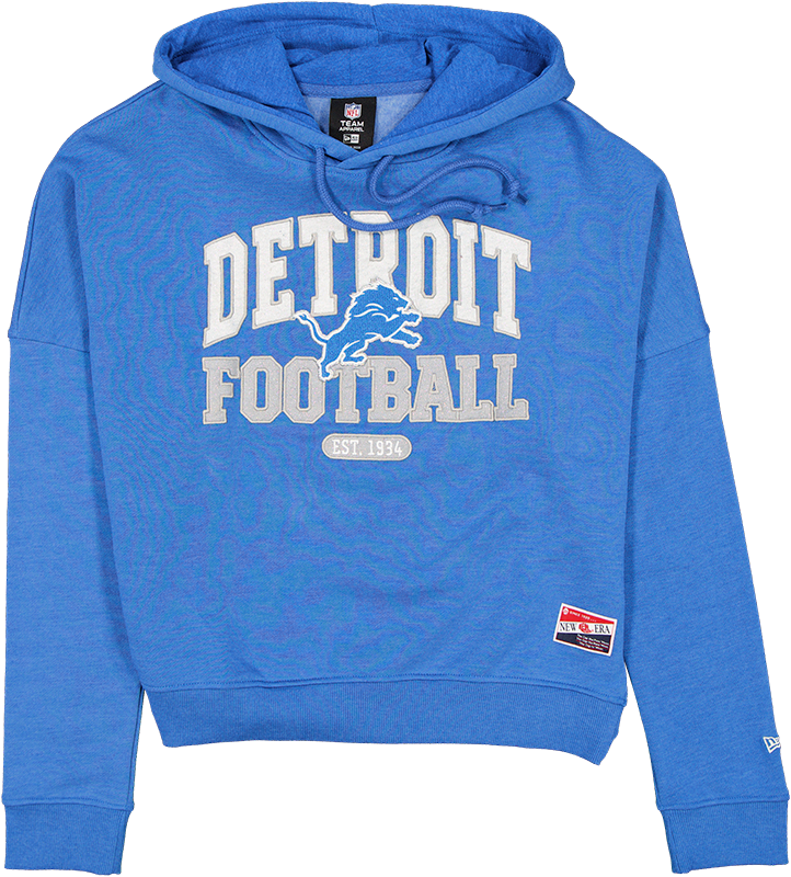 Detroit Lions Throwback Women's Glitter Hoodie