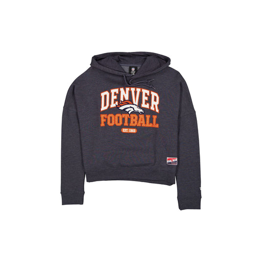 Denver Broncos Throwback Women's Glitter Hoodie - New Era Cap